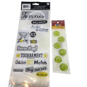 Tennis Puffy Stickers Lot Me & My BIG Ideas Multi-Color‎ Recollections Kids